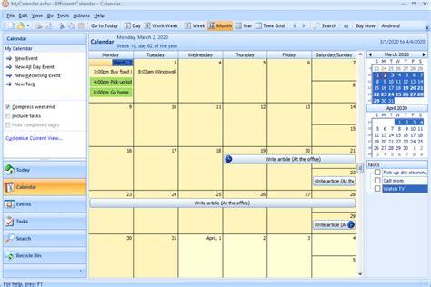 free calendar programs for windows 7